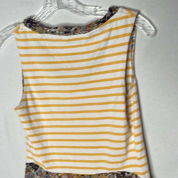 Anthropology Yellow/White Striped Tank Top. Size XSmall. - Picture 6 of 10